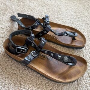 Birkenstock Black Sandals with Studs, size 37